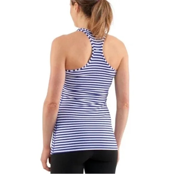 Lululemon Cool Racerback
Pigment Blue White Narrow Bold Stripe - Picture 2 of 5